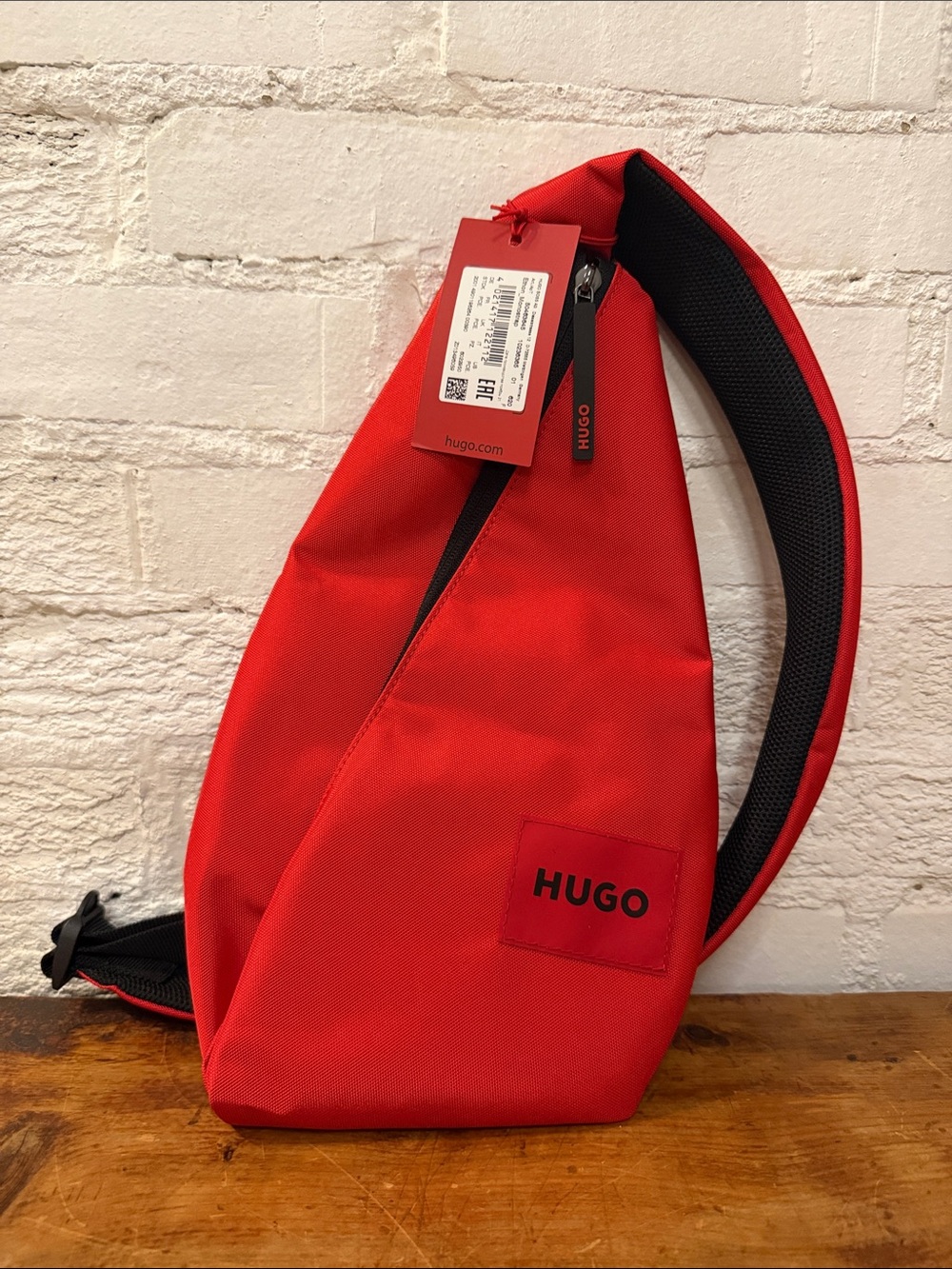 HUGO Red Crossbody Sling Bag for Men